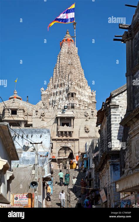 Dwarakadheesh temple. Dwarka. Gujarat. India Stock Photo - Alamy