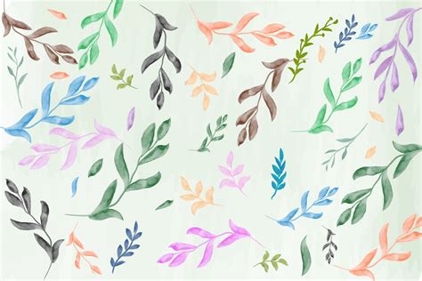 Watercolor Vine Leaves Set Graphic by eartdesign · Creative Fabrica