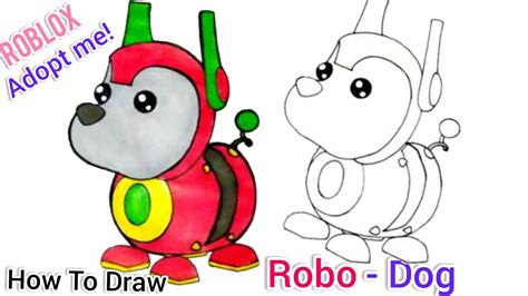 RoboDog From Roblox Adopt Me Pets Drawing | How To Draw RoboDog Easy