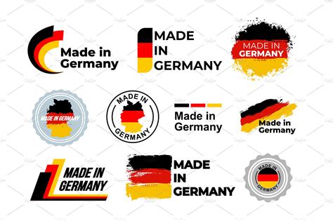 Set of design Made in Germany logo. | Icons ~ Creative Market