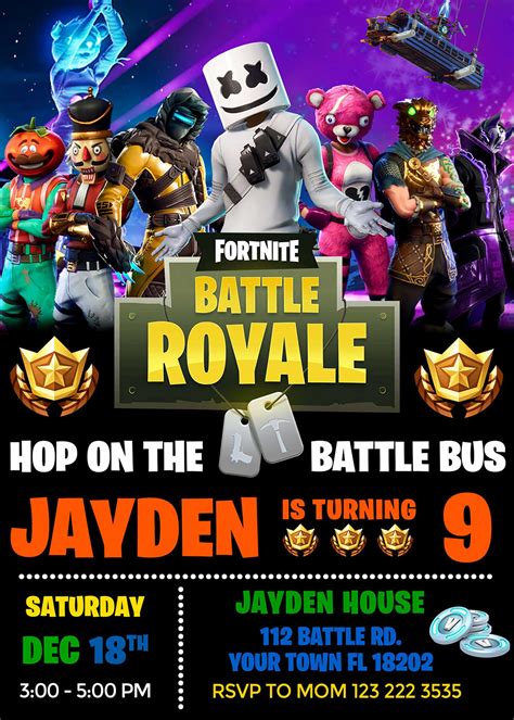 Fortnite Birthday Invitations Online Free | edu.svet.gob.gt