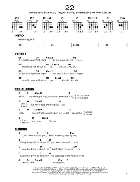 22 by Taylor Swift - Really Easy Guitar - Guitar Instructor