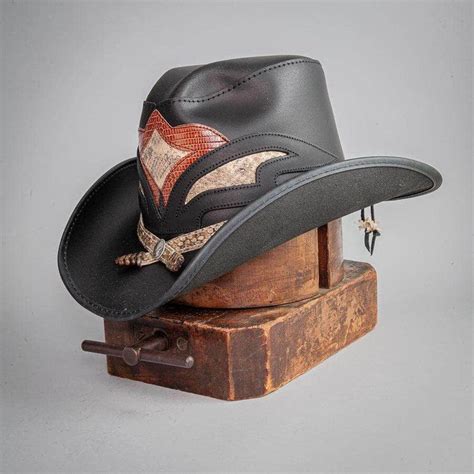 Storm - Mens Leather RattleSnake Cowboy Hat