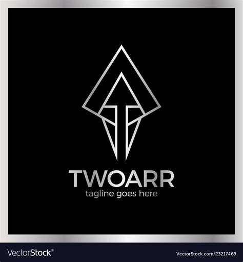 Double arrow logo Royalty Free Vector Image - VectorStock