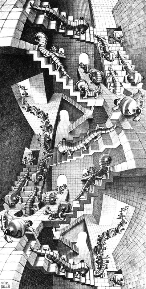 House of Stairs, 1951 - M.C. Escher - WikiArt.org