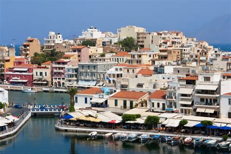 Agios Nikolaos stock photo. Image of mediterranean, lake - 16175102