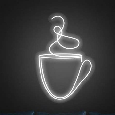 Coffee Cup Neon Sign, Cup of Coffee Led Sign, Wall Decor, Coffee Cup ...