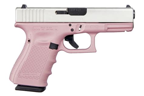 Glock 19 Gen4 9mm Pistol with Cerakote Pink Frame and Shimmering Aluminum Slide | Sportsman's ...