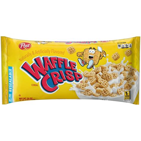 Post Waffle Crisp® breakfast cereal, Bulk Cereal Bag, 34 ounce - Walmart.com - Walmart.com