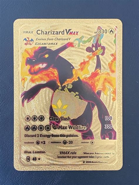 Mavin | Pokemon - Charizard Vmax Shiny Gold Foil Card HP330