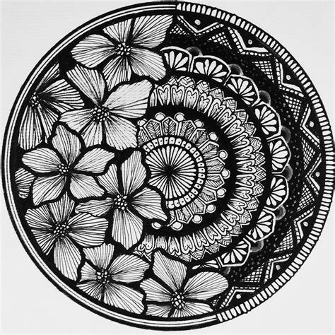 Floral Design Mandala Art | Mandala art, Mandala art therapy, Art ...