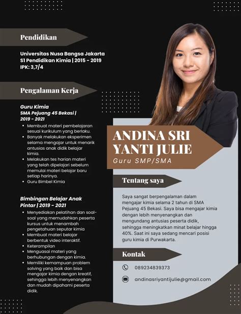 Ingin Menjadi Guru? Berikut Contoh CV yang Perlu Disiapkan - Atma