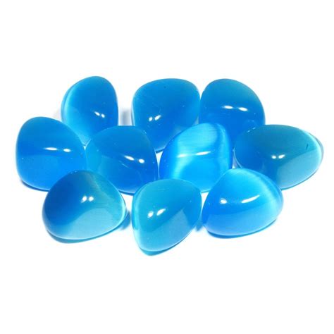 Blue Cat's Eye Tumble Stone (20-25mm)