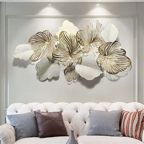 home decor amazon - 3D Metal Wall Decor Metal Wall Art Leaves, Modern Gold Home Decor Wall ...