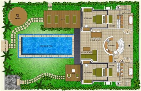 Villa Plans With Swimming Pool