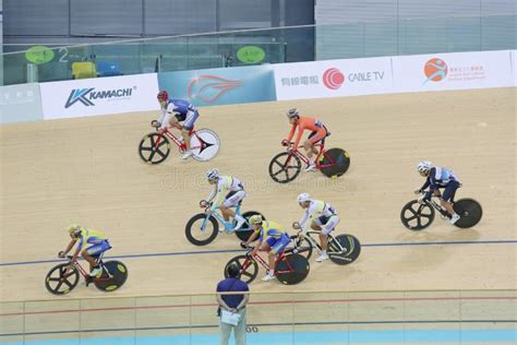 Indoor Track Bike Race at Sixday-Nights Editorial Stock Photo - Image ...