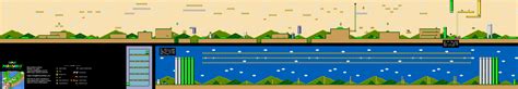 Super Mario World - Donut Plains 1 Super Nintendo SNES Map