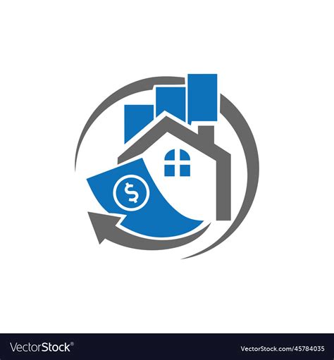 House loan logo design Royalty Free Vector Image