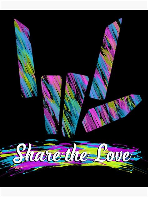 "SHARE THE LOVE MERCH" Poster for Sale by Demliza | Redbubble