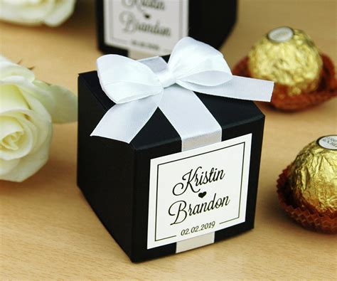 Personalized Wedding Favor Boxes for Guests. Elegant Wedding - Etsy