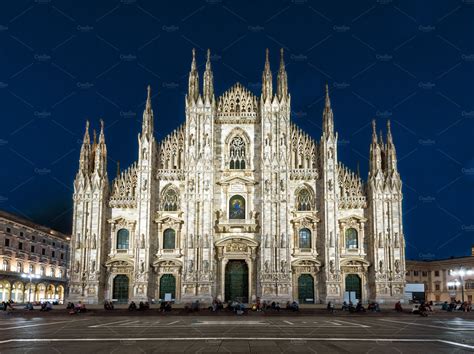 Milan Cathedral at night | High-Quality Architecture Stock Photos ...