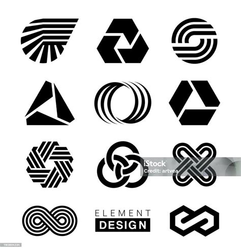 Logo Elements Design Stock Illustration - Download Image Now - Logo ...