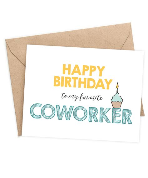 birthday card for coworker printable enjoy your special day happy - funny printable birthday ...