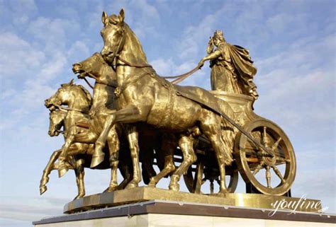 Large Antique Bronze Quadriga Sculpture Classical Decor For Sale BOKK-213 - YouFine Sculpture