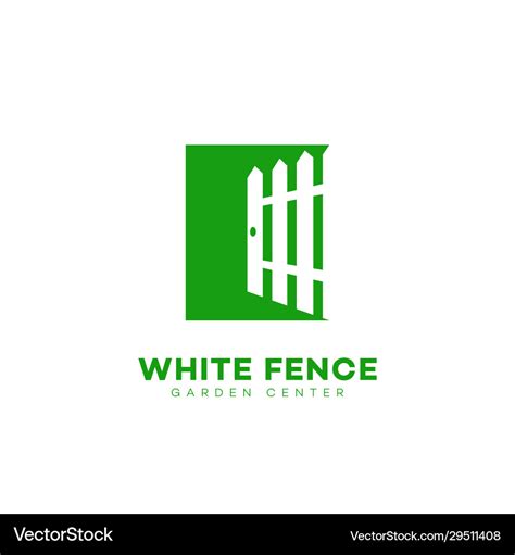 White fence logo Royalty Free Vector Image - VectorStock