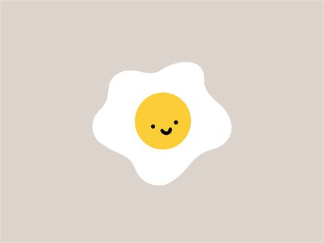 cute fried egg illustration by Minna on Dribbble