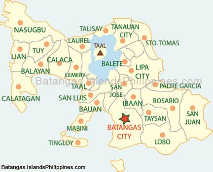 Batangas Political Subdivision / Batangas Map Islands Philippines ...