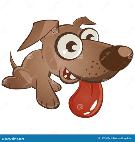 Cartoon Dog With Tongue Out Stock Vector - Image: 19073104