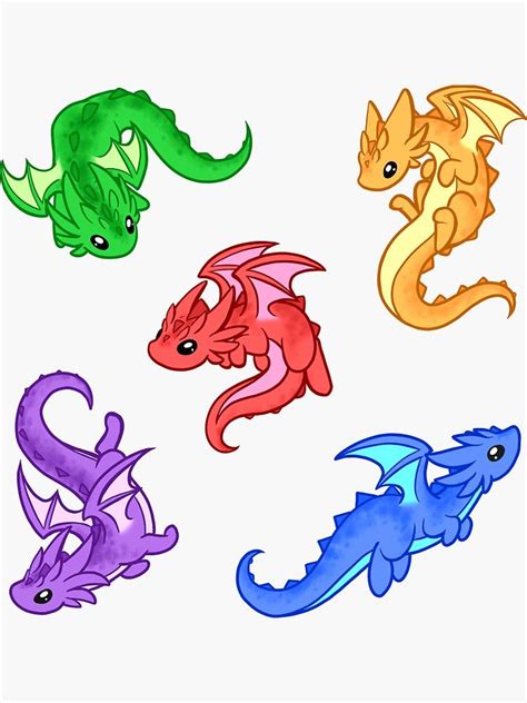 "Gem Dragon Pattern" Sticker for Sale by Dragons and Beasties | Easy ...