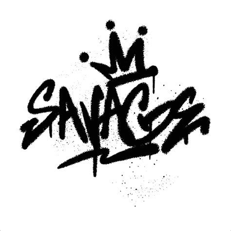 Graffiti spray paint Word Savage Isolated Vector Illustration 12104210 Vector Art at Vecteezy