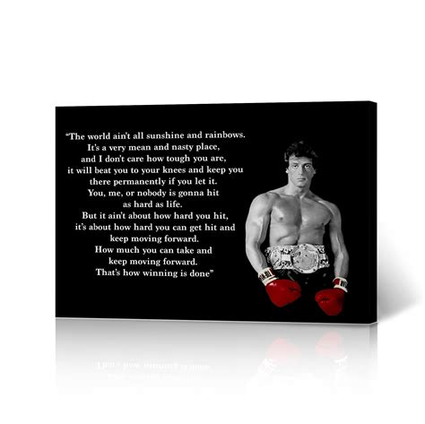 Rocky Balboa Speech Motivational Wall Art Quote Canvas Wall | Etsy