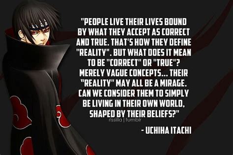 Itachi reality | Naruto | Pinterest | Itachi quotes, Naruto and Anime