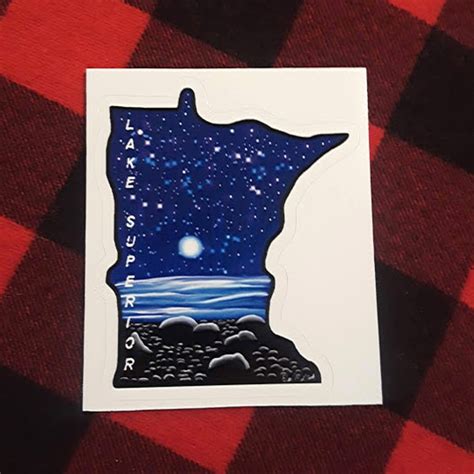 Minnesota Silhouette Lake Superior Sticker | Etsy