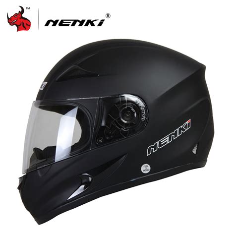 NENKI Motorcycle Helmet Black Moto Full Face Retro Scooter Helmets Motorbike Riding Helmet Men ...