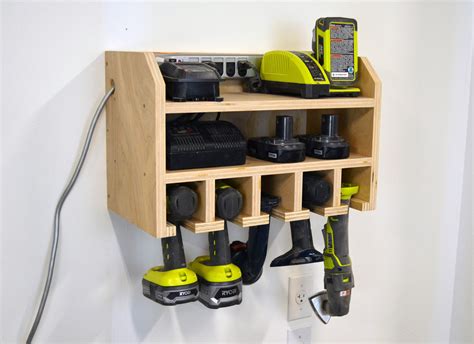 Build This Storage Station for Your Cordless Drill | Cordless drill, Tool storage, Tool storage diy