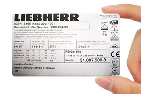 The Serial Plate on Liebherr Appliances