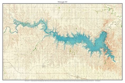 Wilson Lake 1967 Map Reprint Lakes Region Old Topographic USGS Custom Composite Kansas - Etsy