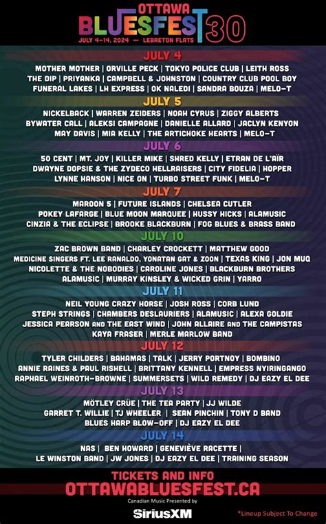 The lineup for Ottawa Bluesfest 2024 has been announced. You probably have some thoughts. | Alan ...