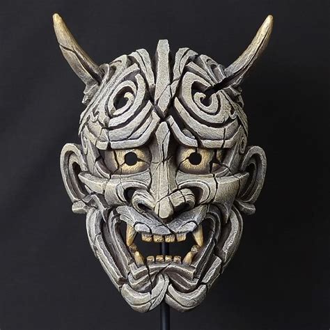 Japanese Hannya Mask - Antique white Edge Sculpture is in stock