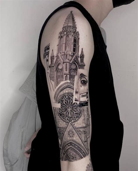 Cathedral Tattoo by Comma Kim Dohyun: TattooNOW