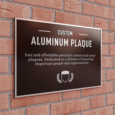 Personalized Aluminum Plaques - Aluminum Wall Plaque | Woodland Manufacturing