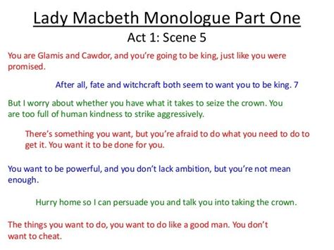 Macbeth Act 1 - Scene 5 presentation