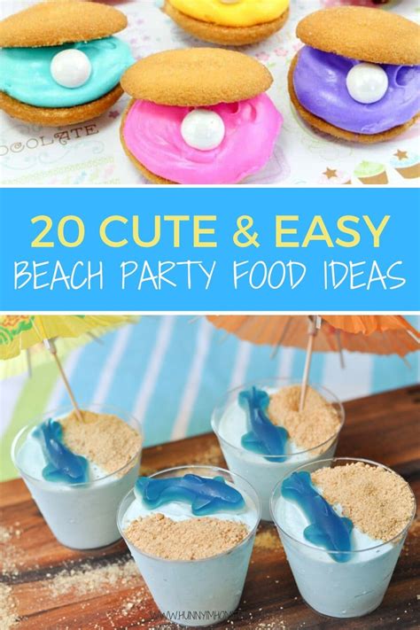 the beach party food is ready to be eaten and put in cupcakes for dessert