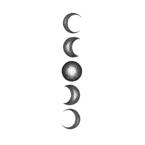 Moon Phases Tattoo Phases of the Moon Tattoo / Moon Phases Temporary Tattoo / Moon Temporary ...