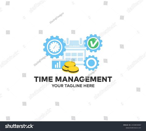 Time Management Logo Design Concept Work Stock Vector (Royalty Free ...