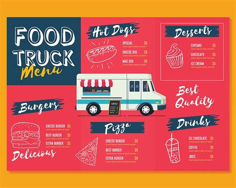 Food Truck Menu Signs